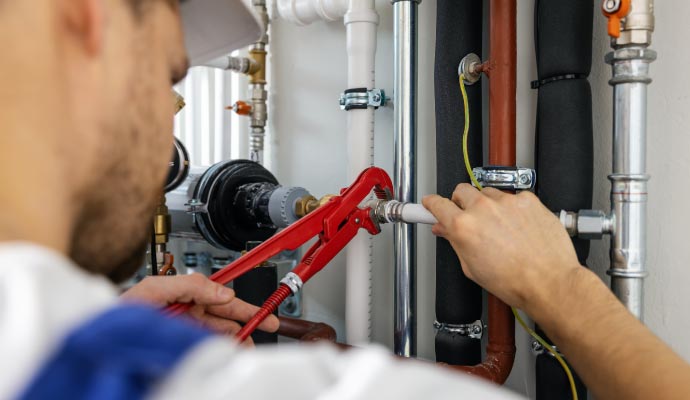 Repairing heating pipes Repairing heating pipes