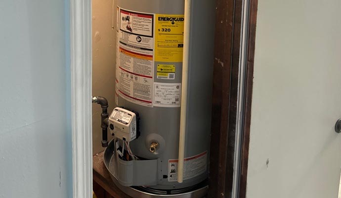 installed hot water heater