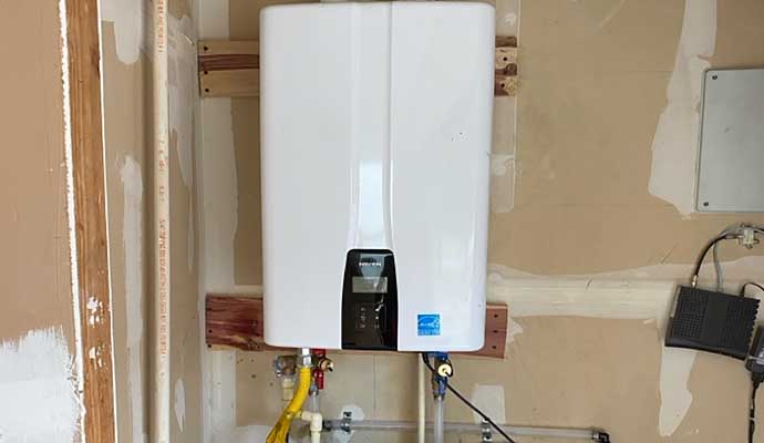 Installed water heater