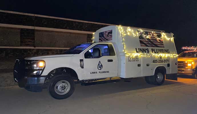 Linn's plumbing van