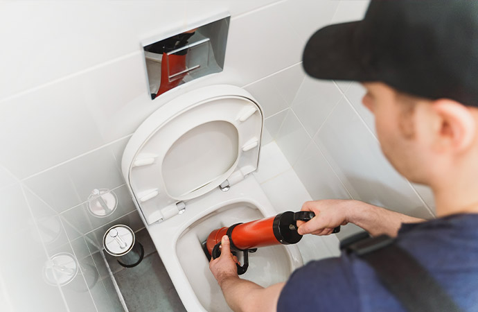 Professional clogged toilet repairs