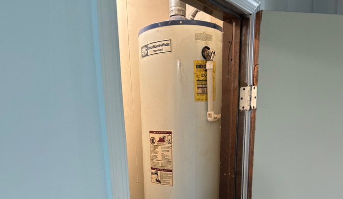 Installed water heater